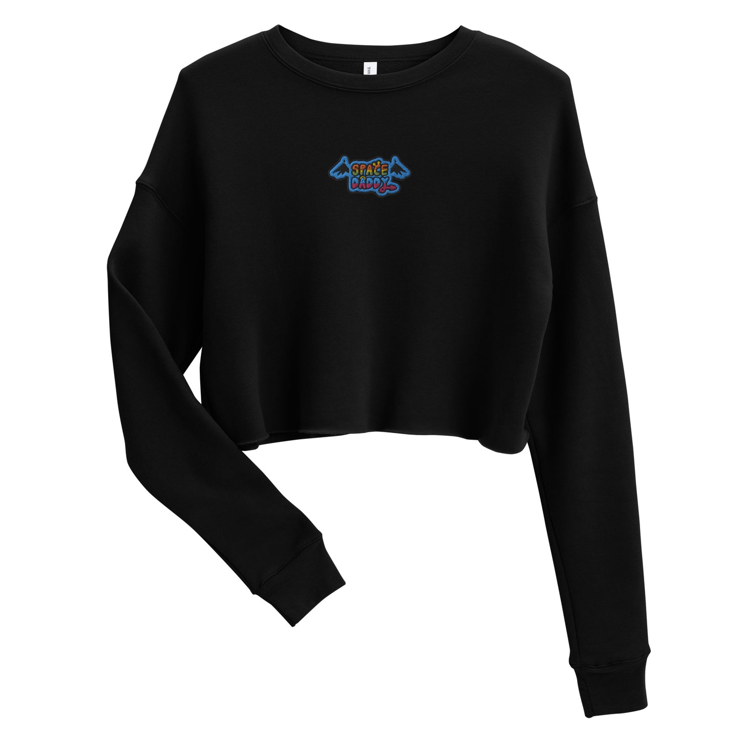 Space Daddy Embroidered Cropped Sweatshirt