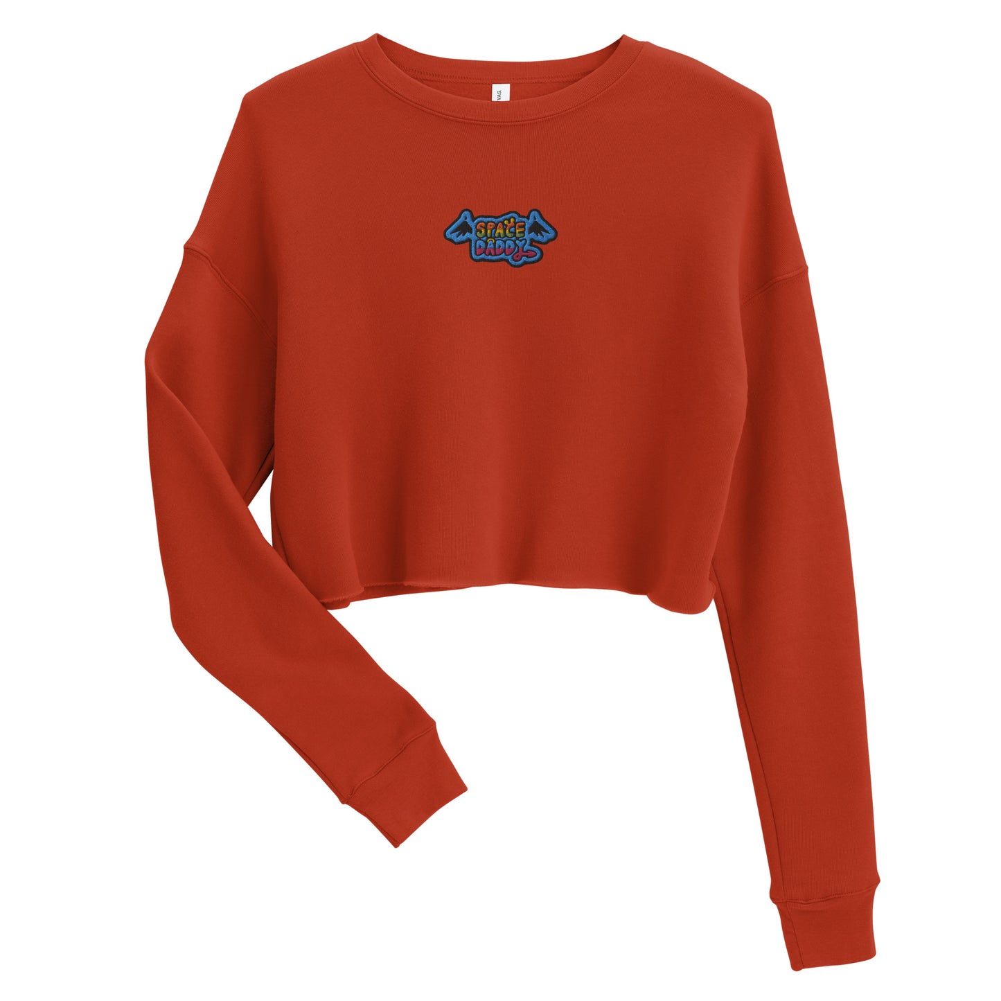 Space Daddy Embroidered Cropped Sweatshirt