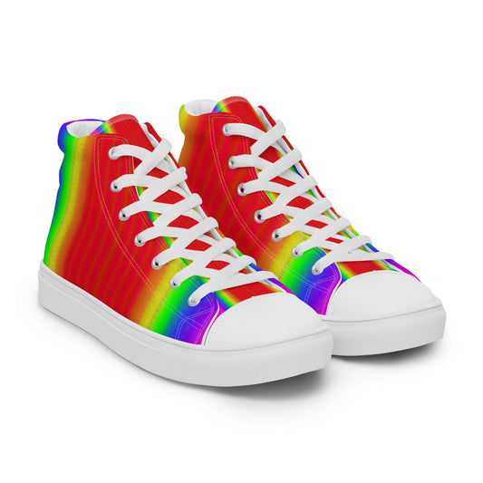 Women's Rainbow Angel Canvas High Top Sneakers