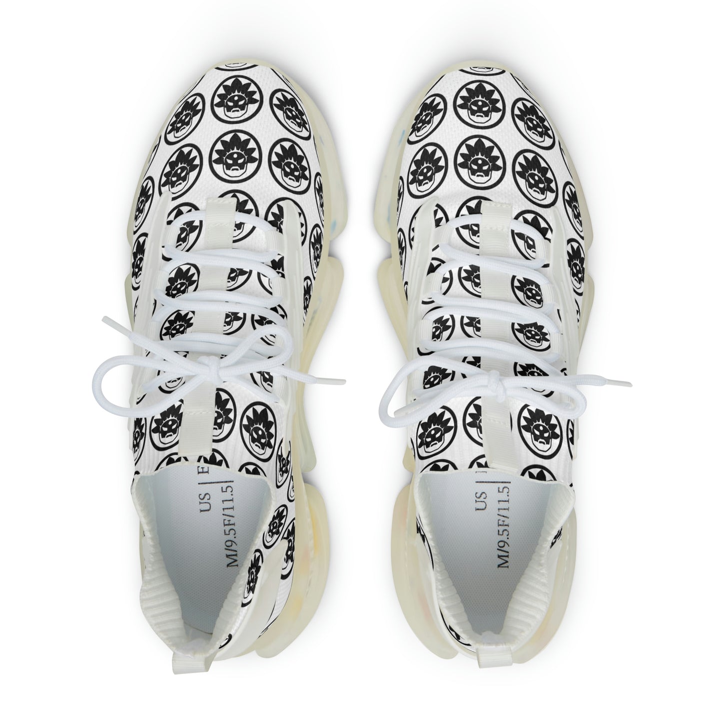 Men's Space Daddy Icon White Mesh Athletic Sneakers