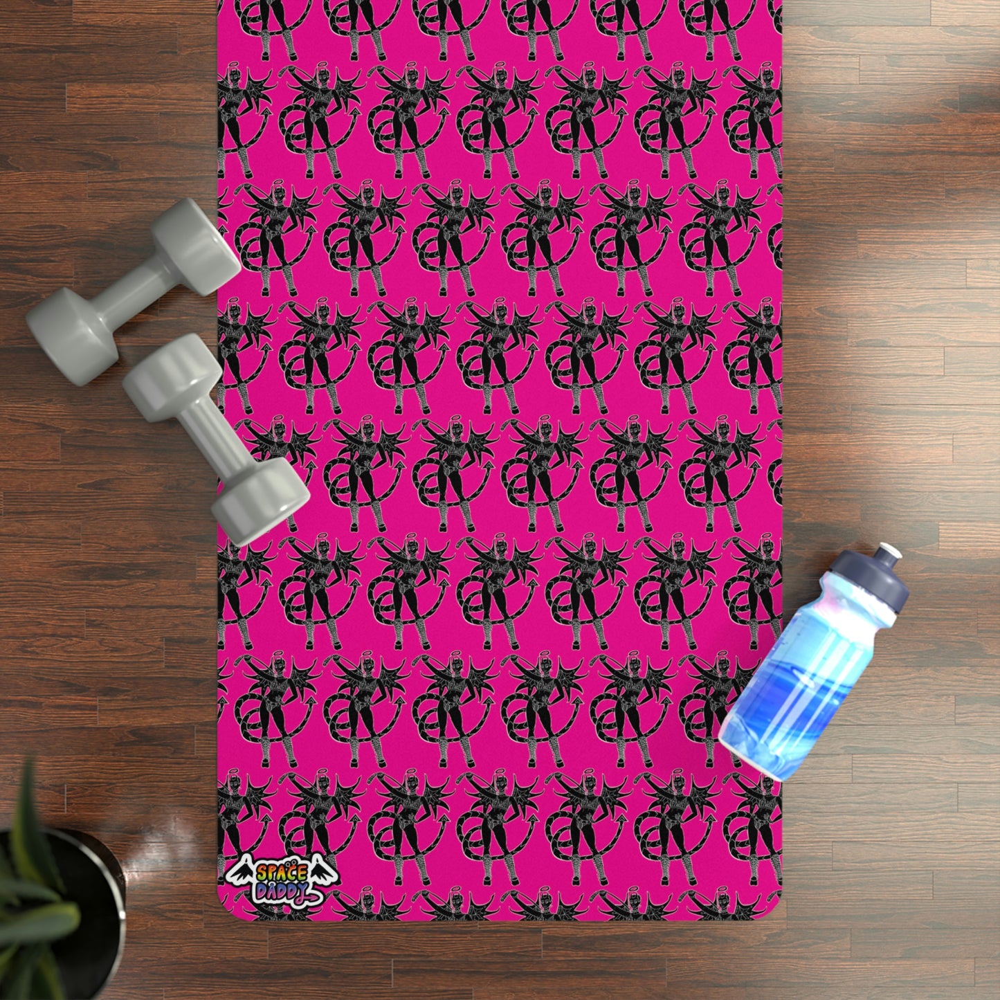 Space Daddy Naughty Angel Rubber Yoga Mat