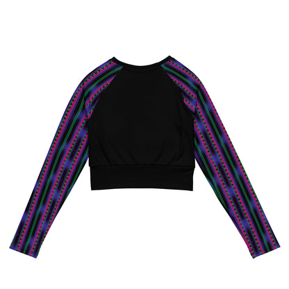 Space Daddy Women's Dark Heart Recycled Long Sleeve Crop Top