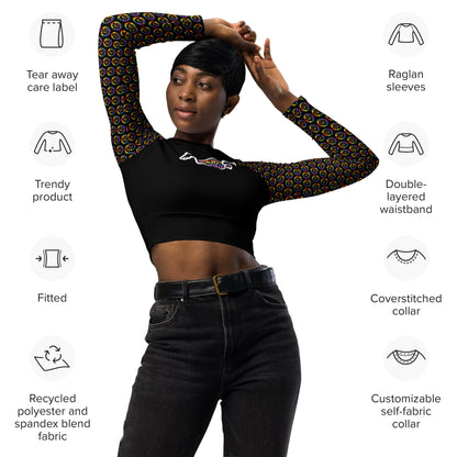Space Daddy Women's Icon Recycled Long-Sleeve Crop Top