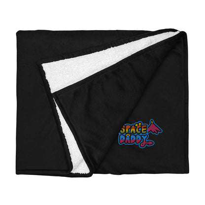 Space Daddy Embroidered Sherpa Fleece Blanket 50" x 60"