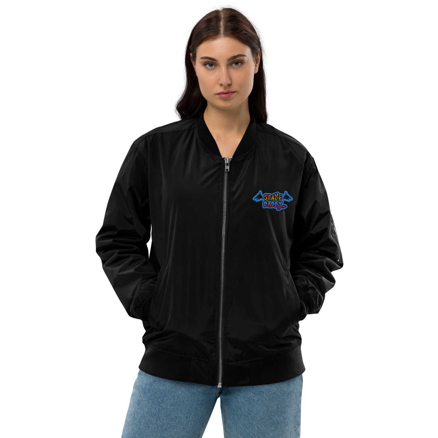 Space Daddy Embroidered Premium Recycled Bomber Jacket