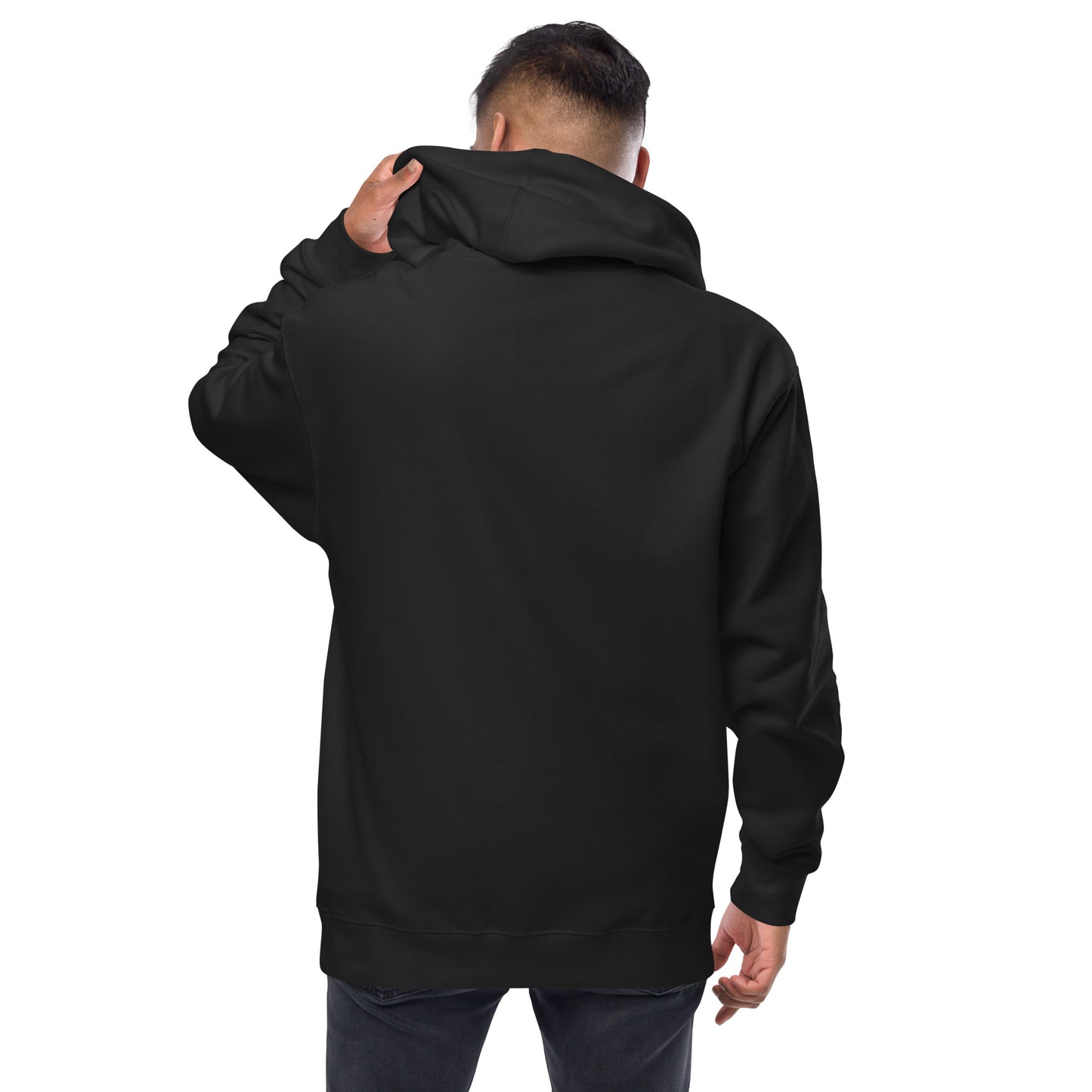Space Daddy Embroidered Black Zip Hoodie