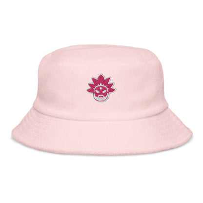 Space Daddy Pink Icon Terry Cloth Bucket Hat