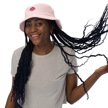Space Daddy Pink Icon Terry Cloth Bucket Hat
