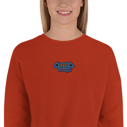 Space Daddy Embroidered Cropped Sweatshirt