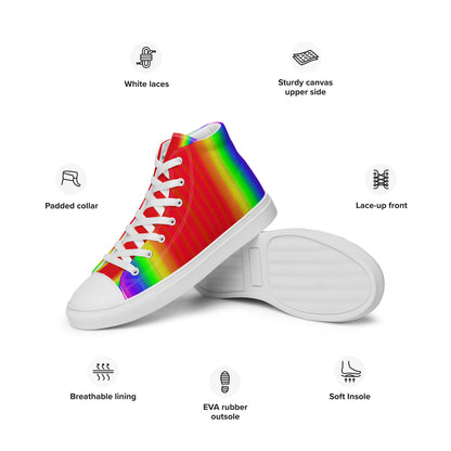Women's Rainbow Angel Canvas High Top Sneakers